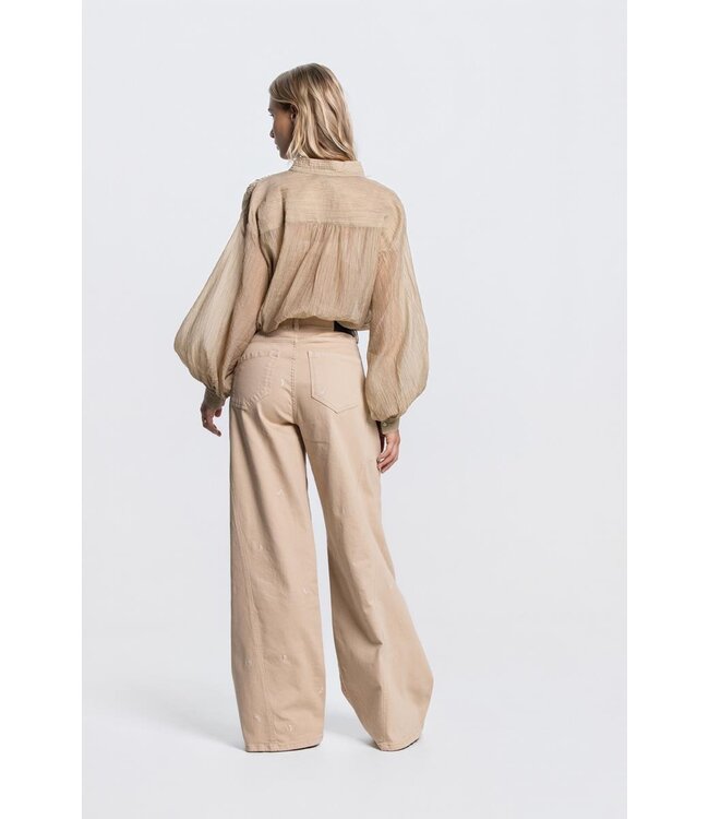 JANSEN AMSTERDAM Jansen Amsterdam Nadine 755 LP  Baloon Blouse Sand