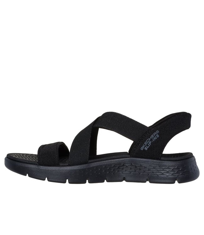 SKECHERS 141489-BBK Go Walk Flex Sandal - Glimmer Up Black 3256