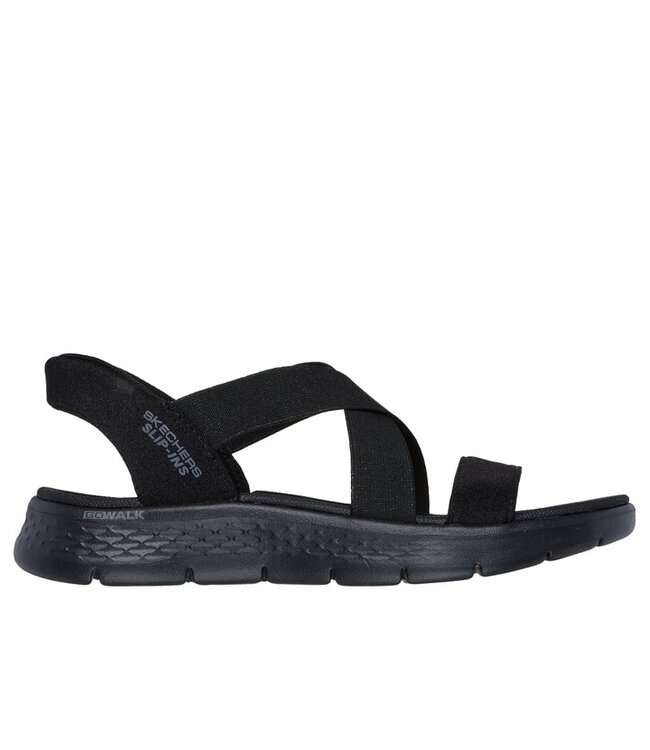 SKECHERS 141489-BBK Go Walk Flex Sandal - Glimmer Up Black 3256