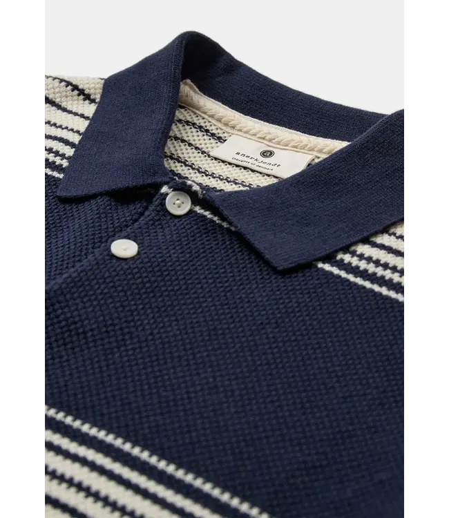 ANERKJENDT Anerkjendt Akseb stripe polo 902220 Sky captain