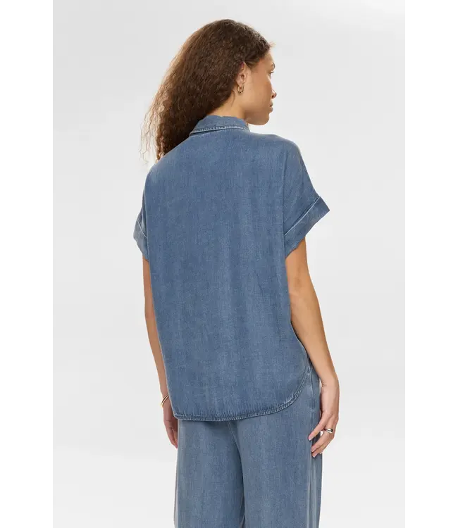 Nümph Numph Nuelida Sleeveless Shirt 3160 Snow Washed Denim