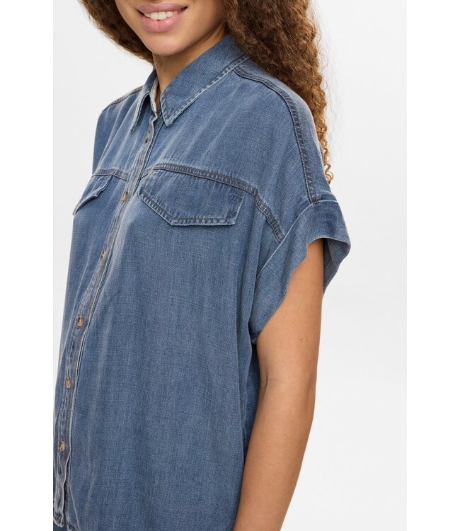 Nümph Numph Nuelida Sleeveless Shirt 3160 Snow Washed Denim