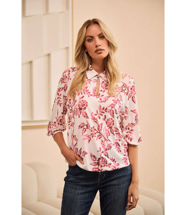 HELENA HART Helena Hart 7761 Top Liv Print Roze