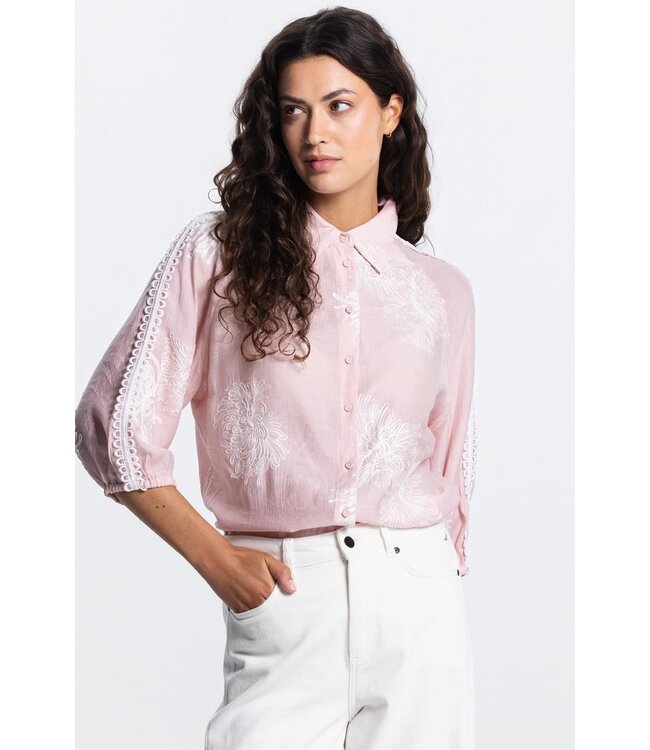 JANSEN AMSTERDAM Jansen Raella blouse AE 701 3/4 sleeve Embroidery