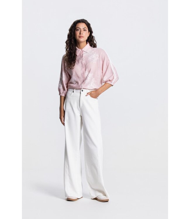 JANSEN AMSTERDAM Jansen Raella blouse AE 701 3/4 sleeve Embroidery