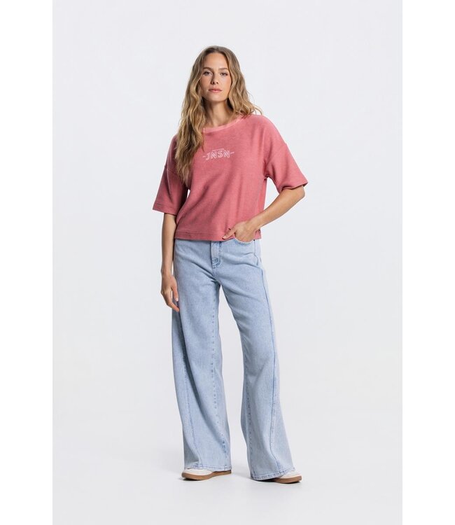 JANSEN AMSTERDAM Jansen Noeka SW 175 backside sweat short sleeve Blush