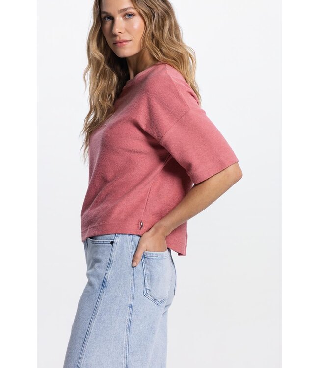 JANSEN AMSTERDAM Jansen Noeka SW 175 backside sweat short sleeve Blush