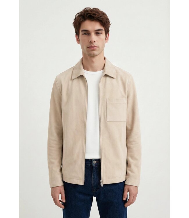 CISZERE Ciszere Neo Vegan Suede Overshirt 2.0 Desert Dusk Beige