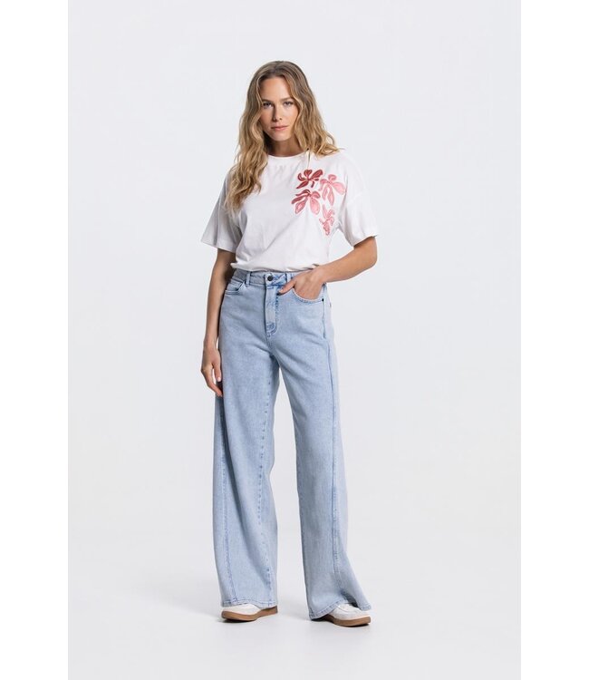 JANSEN AMSTERDAM Jansen Riley shirt CO 184 short sleeve Flower  Blush