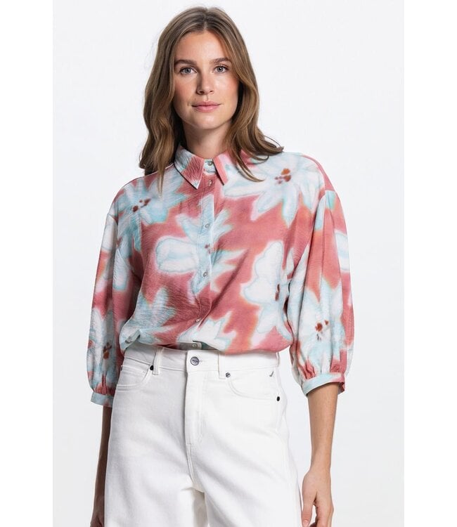 JANSEN AMSTERDAM Jansen Pip blouse WF 761 3/4 puffed sleeve Blush