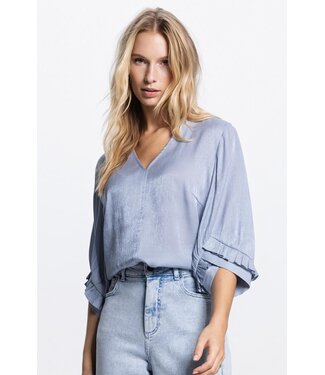 JANSEN AMSTERDAM Jansen Amsterdam Nisa SC754 V-Neck 00074 Light Blue