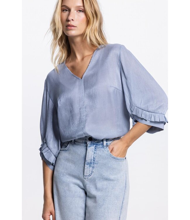 JANSEN AMSTERDAM Jansen Amsterdam Nisa SC754 V-Neck 00074 Light Blue