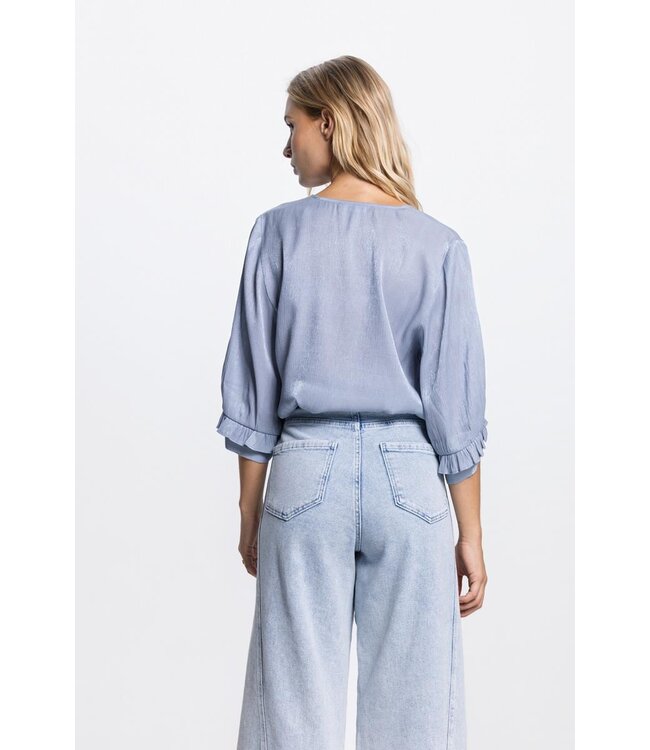 JANSEN AMSTERDAM Jansen Amsterdam Nisa SC754 V-Neck 00074 Light Blue