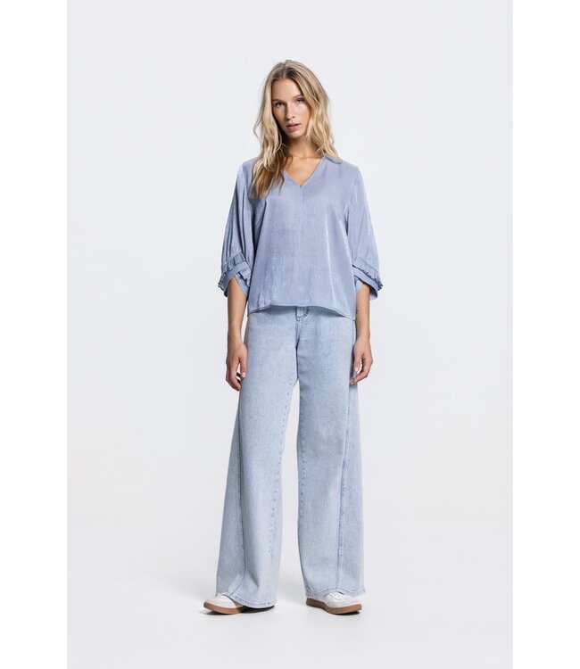 JANSEN AMSTERDAM Jansen Amsterdam Nisa SC754 V-Neck 00074 Light Blue