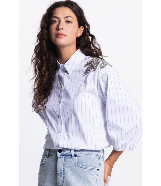 JANSEN AMSTERDAM Jansen Amsterdam Parisa CS772 Stripe 000741 Light Blue