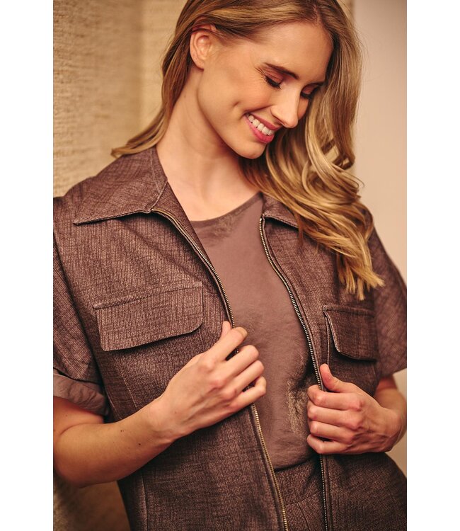 HELENA HART Helena Hart 7728 blazer Mel Lano linnen Choco