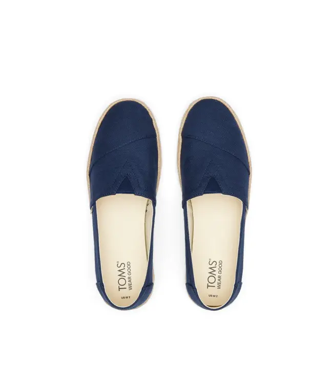 TOMS Toms Alpargata Rope 2.0 10019870 Navy Recycled Cotton Slubby Woven 3133