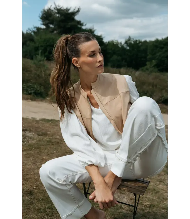 MAICAZZ Maicazz Mouranti Blouse SP26.20.516 Sand Stripe