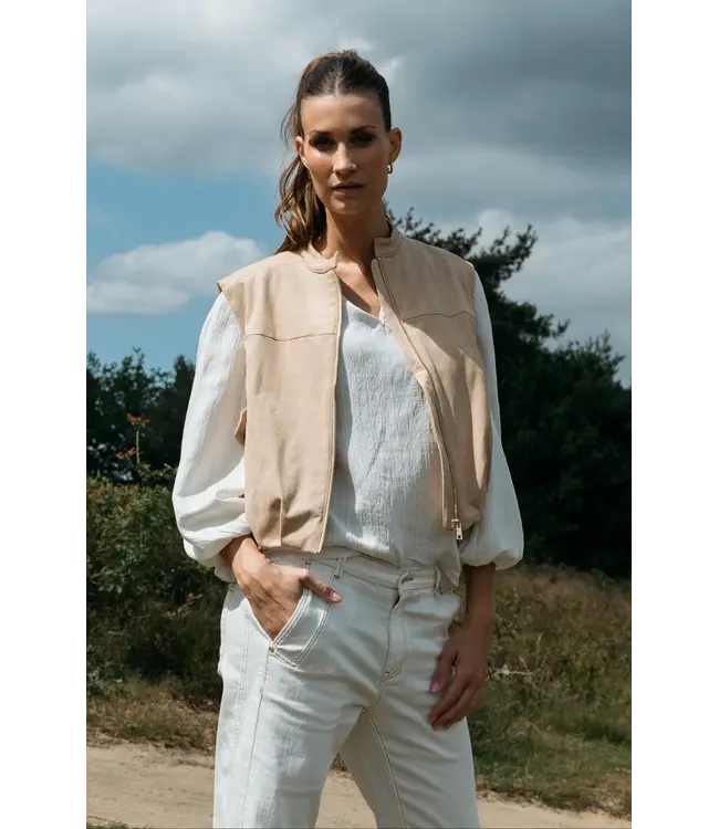 MAICAZZ Maicazz Mouranti Blouse SP26.20.516 Sand Stripe