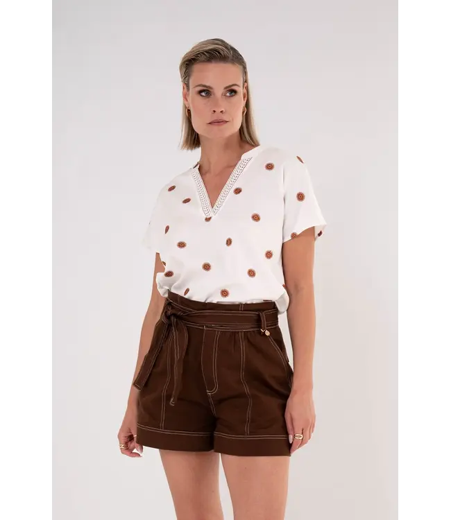 MAICAZZ Maicazz Tosina Top SU26.60312 Off White Orange