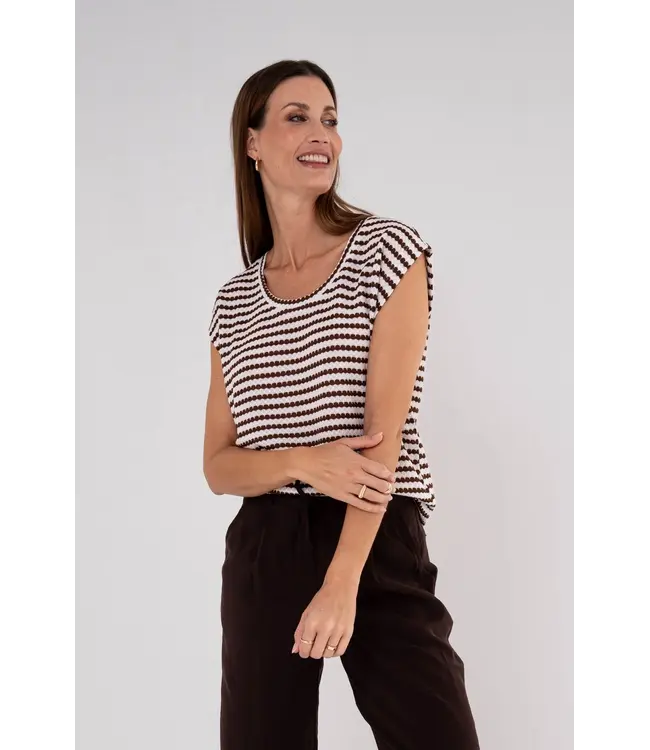 MAICAZZ Maicazz Tanya Top SU26.60.519 Stripe Choco