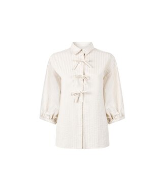 JANSEN AMSTERDAM Jansen Amsterdam Queena Blouse TSTS774 Striped Bowtie Cream