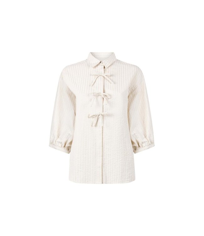 JANSEN AMSTERDAM Jansen Amsterdam Queena Blouse TSTS774 Striped Bowtie Cream
