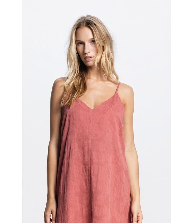 JANSEN AMSTERDAM Jansen Amsterdam Pascalle Jurk CJ595 Long Spaghetti Sleeve Blush