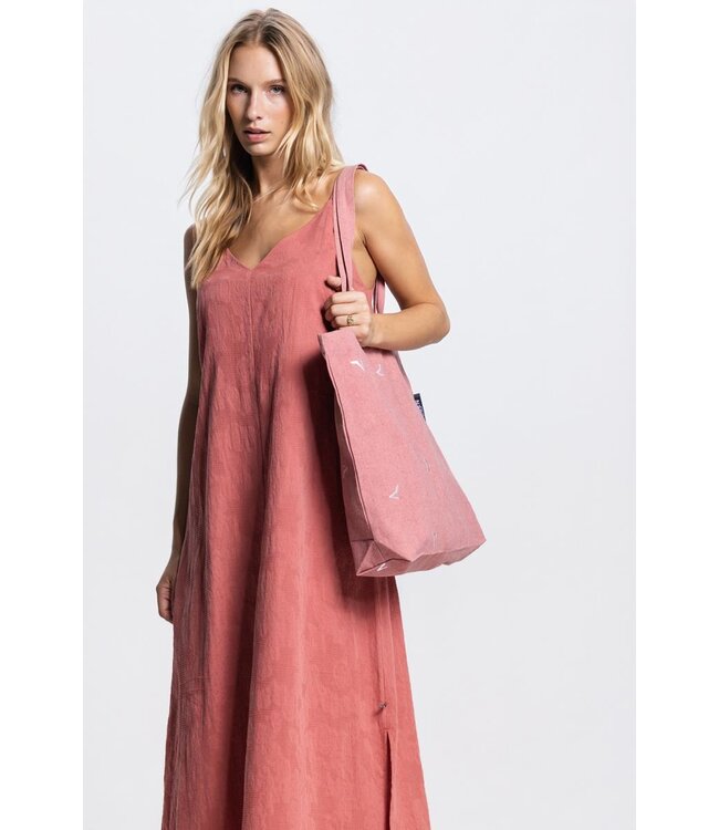 JANSEN AMSTERDAM Jansen Amsterdam Pascalle Jurk CJ595 Long Spaghetti Sleeve Blush