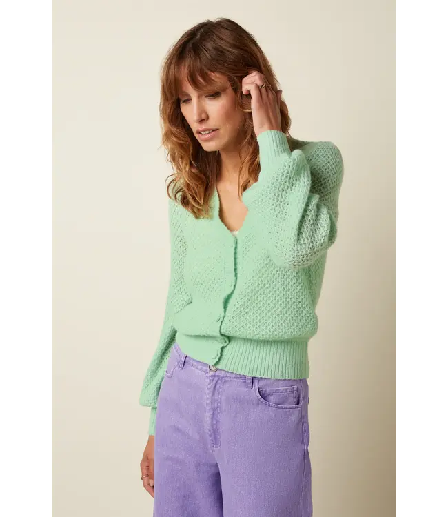 KING LOUIE King Louie Cardi V Farfalle Cameo Green