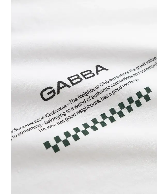 GABBA Gabba GABnigel Boxy NBH SS T-shirt Gots PO12160 White