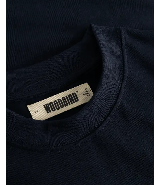 WOODBIRD Woodbird  WBBeam Nine Tee Dark Navy