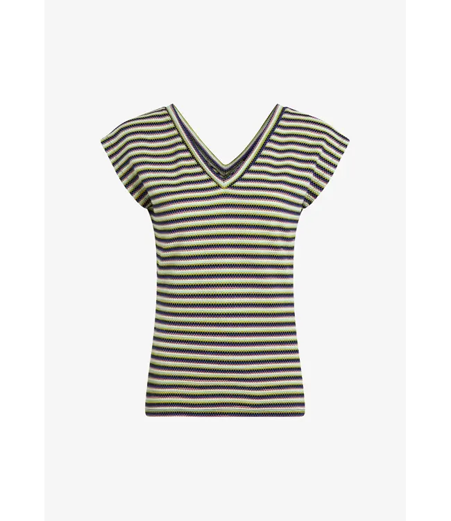 KING LOUIE king Louie double V top beebop stripe black 09785