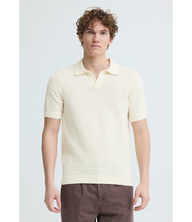 KRONSTADT Kronstadt PO31097 KS30060 KSMorgan SS Knit Polo Vanilla Ice