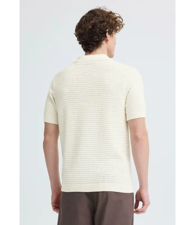 KRONSTADT Kronstadt PO31097 KS30060 KSMorgan SS Knit Polo Vanilla Ice