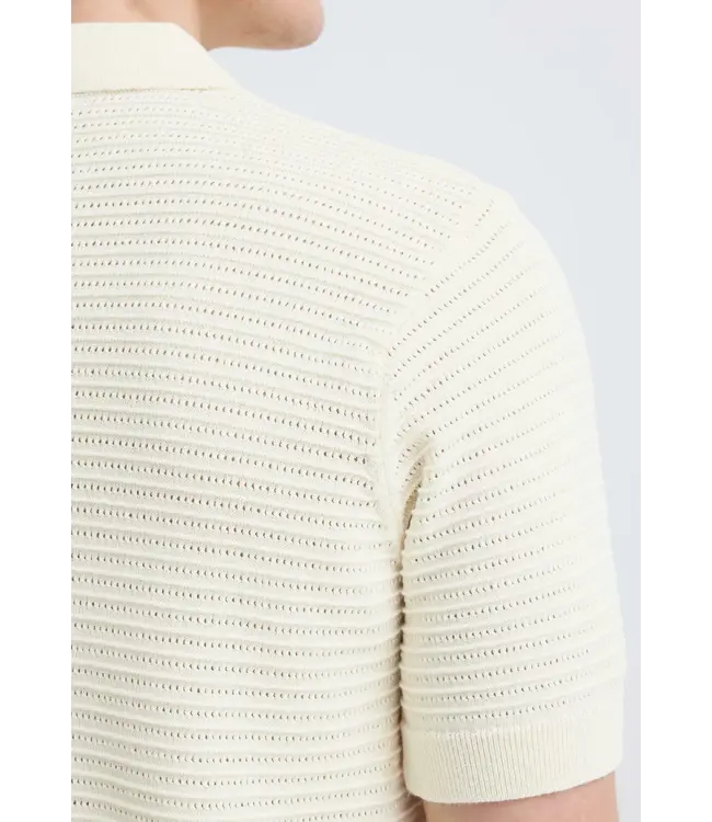KRONSTADT Kronstadt PO31097 KS30060 KSMorgan SS Knit Polo Vanilla Ice