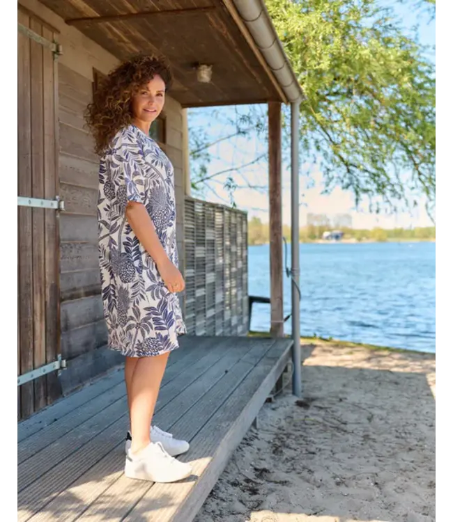FOS Amsterdam FOS Amsterdam-Jurk Linde Pineapple-Navy-1956