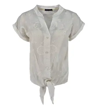 FOS Amsterdam FOS 7804 blouse fia strik broderie off-white