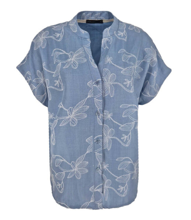 FOS Amsterdam Fos Amsterdam Blouse Katie Bloem slinger 5016 Light Blue