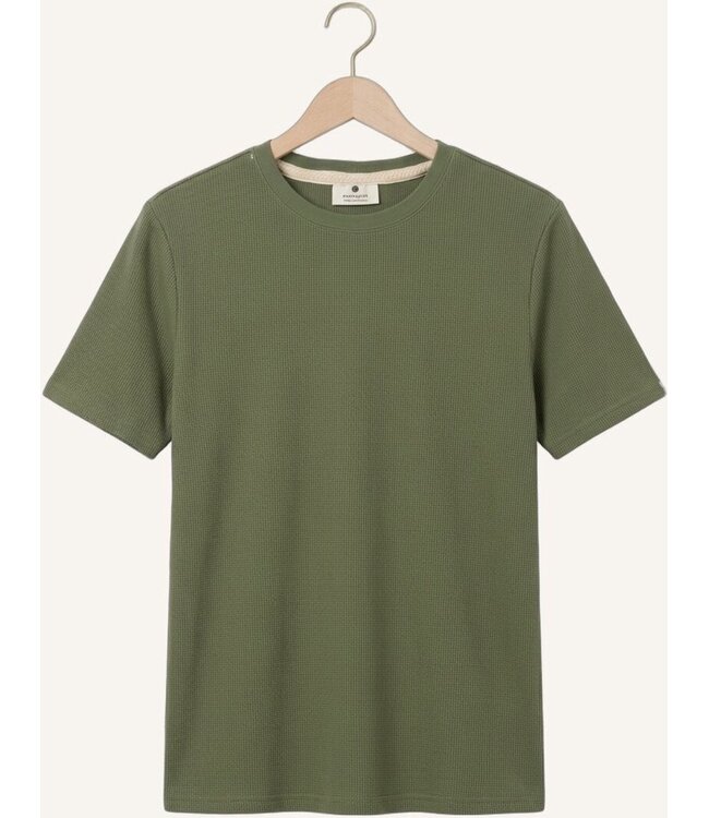 ANERKJENDT Anerkjendt 901754 Akkikki S/S Waffle Tee Loden Green