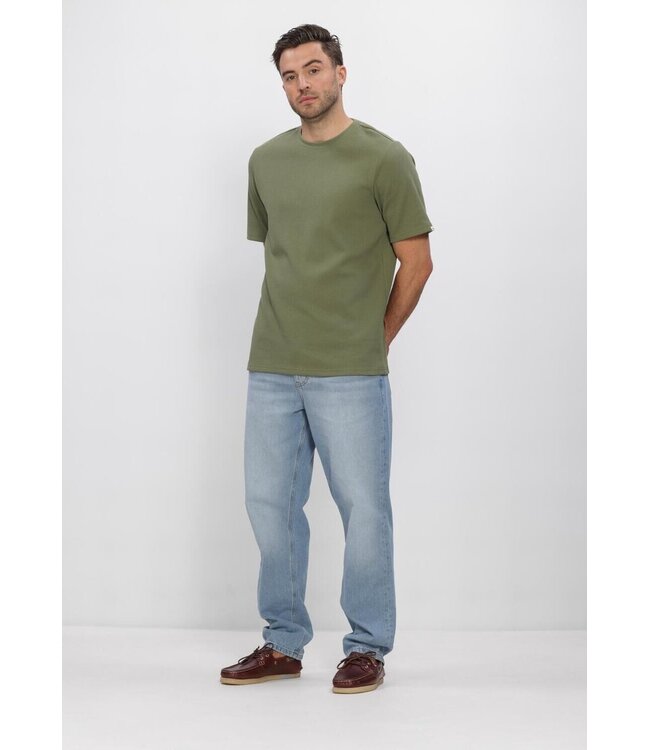 ANERKJENDT Anerkjendt 901754 Akkikki S/S Waffle Tee Loden Green
