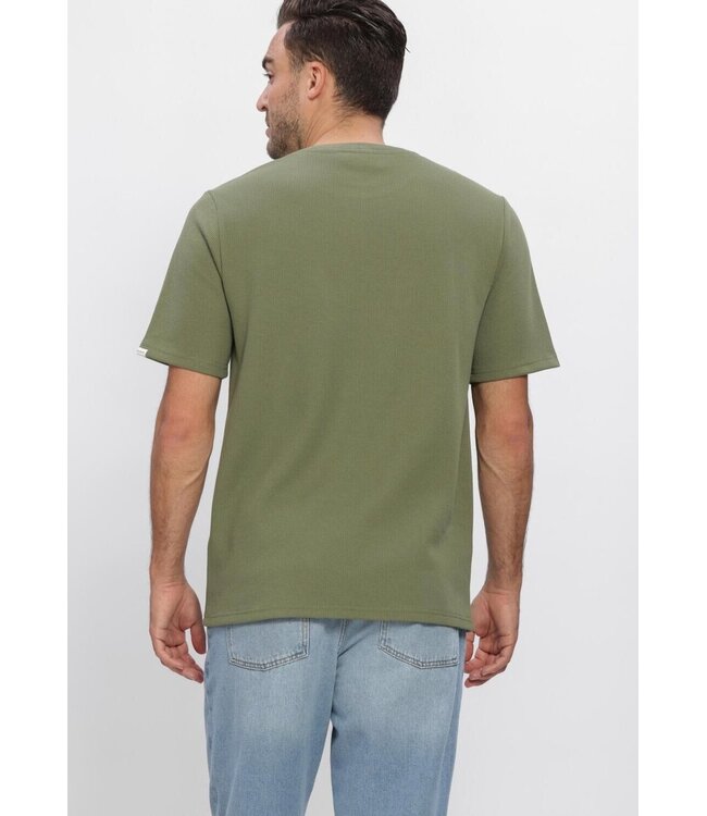 ANERKJENDT Anerkjendt 901754 Akkikki S/S Waffle Tee Loden Green