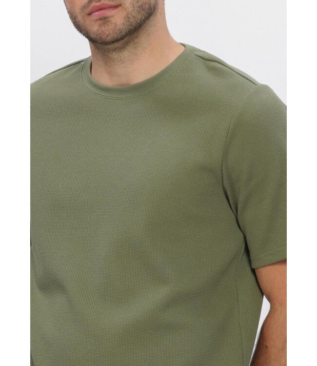 ANERKJENDT Anerkjendt 901754 Akkikki S/S Waffle Tee Loden Green