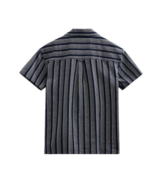 ANERKJENDT Anerkjendt 902264 Akleander Stripe SS Shirt Sky Captain