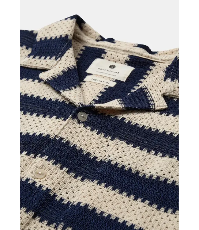 ANERKJENDT Anerkjendt 902263 Akleander Lace SS Shirt Tofu