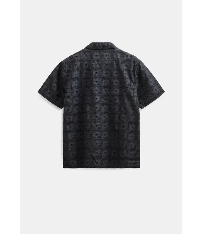 ANERKJENDT Anerkjendt 902328 Akleander Lace EMB SS Shirt Caviar
