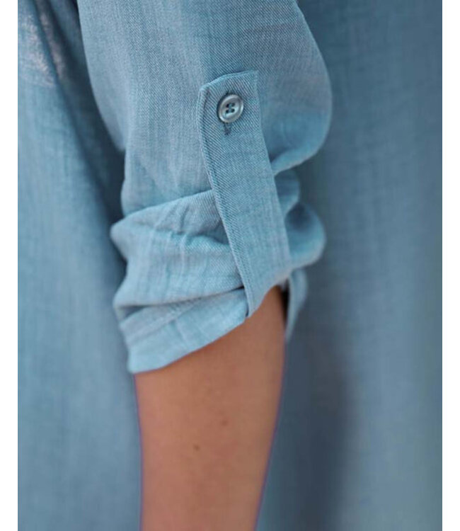 FOS Amsterdam Fos 7811 Jurk Lina Uni Lyocell Look Jeans