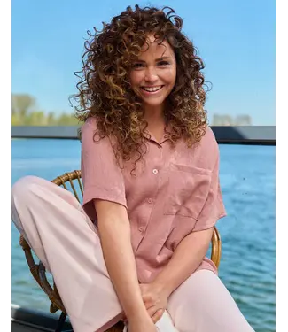 FOS Amsterdam FOS 7752 Blouse Merel Uni Oud-Roze