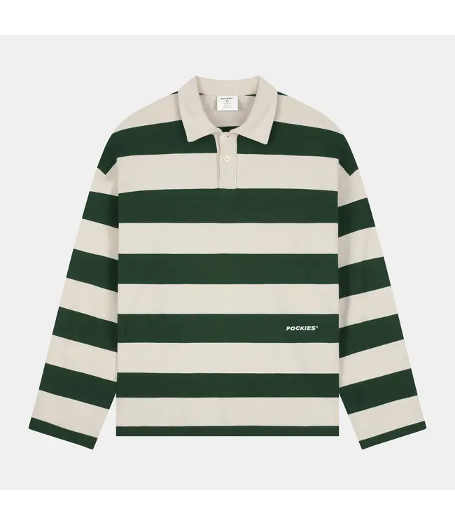 POCKIES Pockies PO-FGOW-ST-262 Triped Polo Green