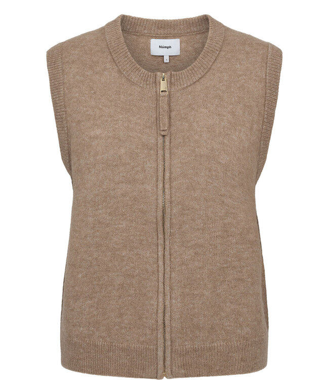 Nümph Nümph 707122 Nufuette Zip Vest Silver Mink